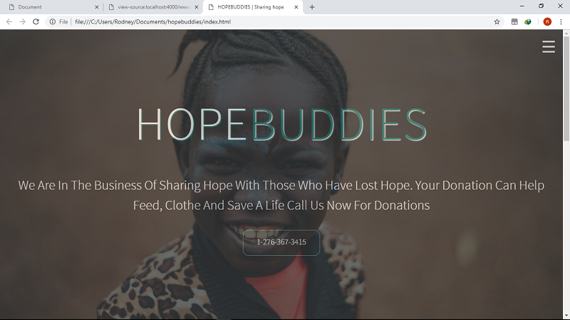 Hopebuddies Website template
